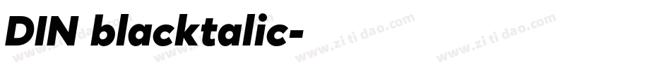DIN blacktalic字体转换